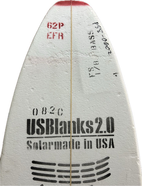 6'2"P US Blanks, Red, 1/8" Basswood, Natural Rocker