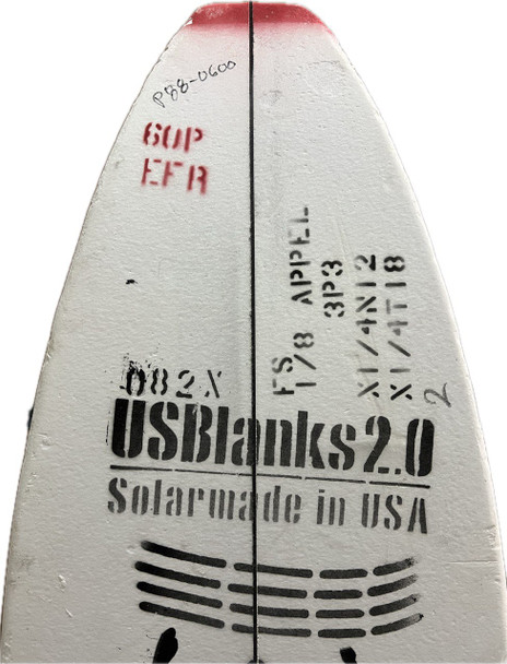 6'0"P US Blanks. Red, BLACK 3-Ply Appelcore, +1/4N12  +1/4T18, Clear Glue