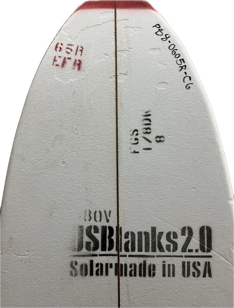 6'5"R US Blanks, Red, 1/8" Darkwood, Natural Rocker