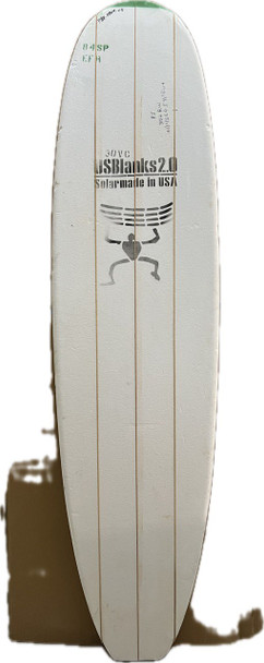 8'4"SP US Blanks, Green, Triple Striger 3/32" Redwood +2x 1/8" Cedar 5.5"offset, Natural Rocker