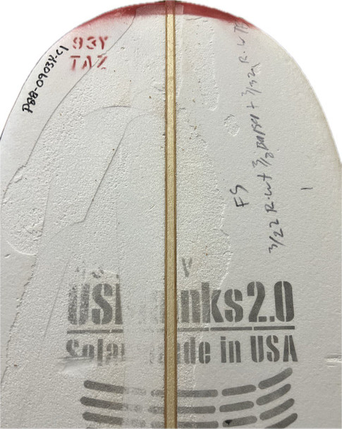 9'3"Y US Blanks, Red, T-band(3/32"Redwood,3/8"balsa,3/32"Redwood), Natural Rocker