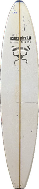 9'9"A US Blanks, Blue, T-Band (1/4"Bass,3/16"Darkwood,1/4"Bass), Natural Rocker, Black glue