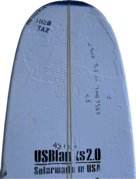 10'2"B US Blanks, Blue, 2x 5/32" Bass Reverse Model A 0 - 1.5" Apart, Natural Rocker