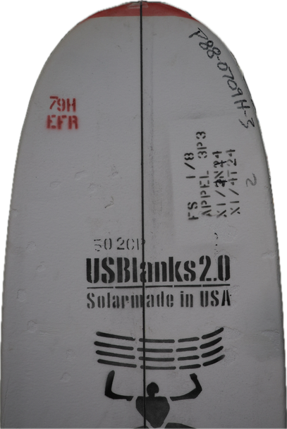 7'9"H, Red, 1/8" BLACK Appelcore Plywood, + 1/2"N14" +1/4"T24" Rocker