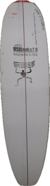 7'10"SP, Red, T-band 2x 1/8" AppelCore Red/White/Blue - Blue/White/Red, Natural Rocker, Clear Gluer