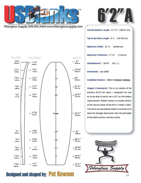 EPS Hotwired 6'2"A, 2# EPS, 4mm Ply, Natural Rocker