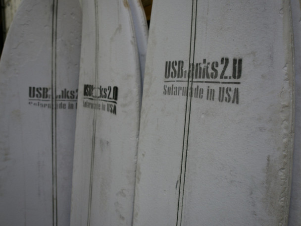 6'6"  EA US Blanks, Yellow, 2x 1/8" Black 3-ply Appel Core Stringers 0.5" apart, Natural Rocker