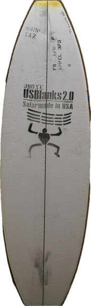 6'4" MB, Yellow, 1/8" AppelCore Black 3-ply, Natural Rocker