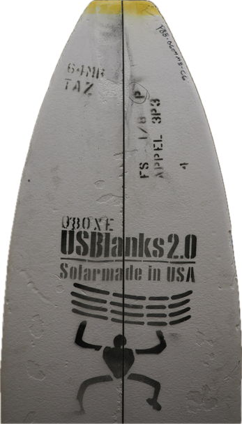 6'4" MB, Yellow, 1/8" AppelCore Black 3-ply, Natural Rocker