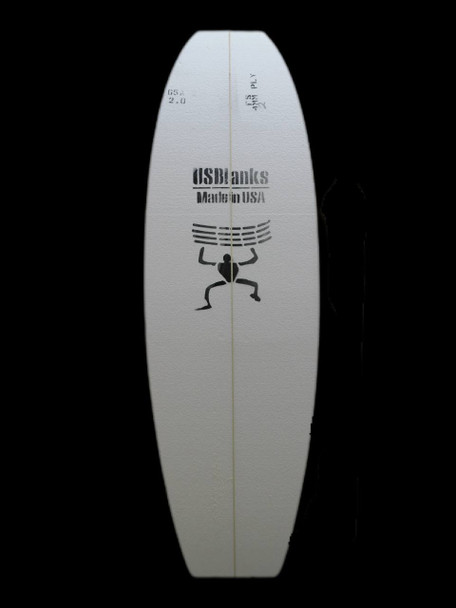 EPS Hotwired 6'5" A US Blanks, 2# EPS, 4mm Plywood, Natural Rocker