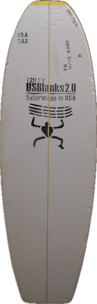 6'5" A US Blanks, Yellow, 3/16" Basswood Stringer