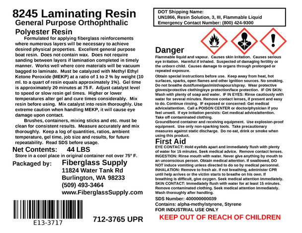 5 Gallons, Boat & General Purpose Laminating Resin
