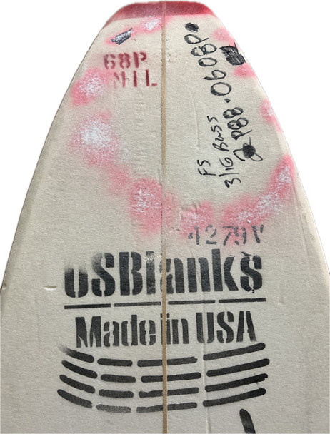 6'8"P US Blanks, Red, 3/16" Basswood, Natural Rocker