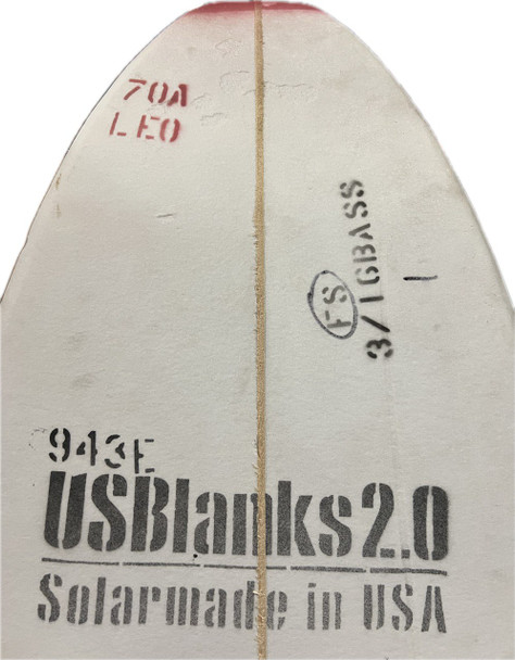 7'0"A US Blanks, Red, 3/16" Basswood, Natural Rocker