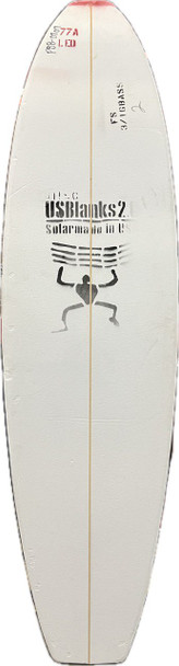 7'7"A US Blanks, Red, 3/16" Basswood, Natural Rocker