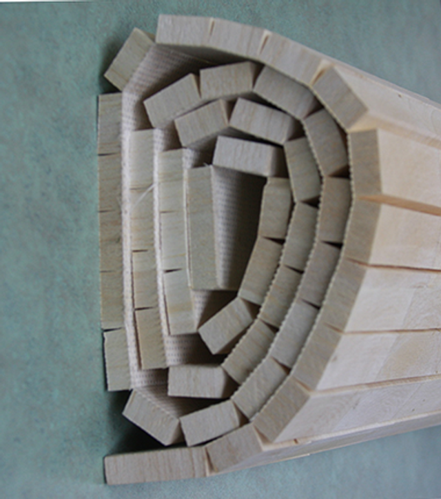 Grid Scored End Grain Balsa Core for composite construction