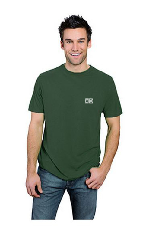 Male T-Shirt - AD - Moss Green Color - X-Large size