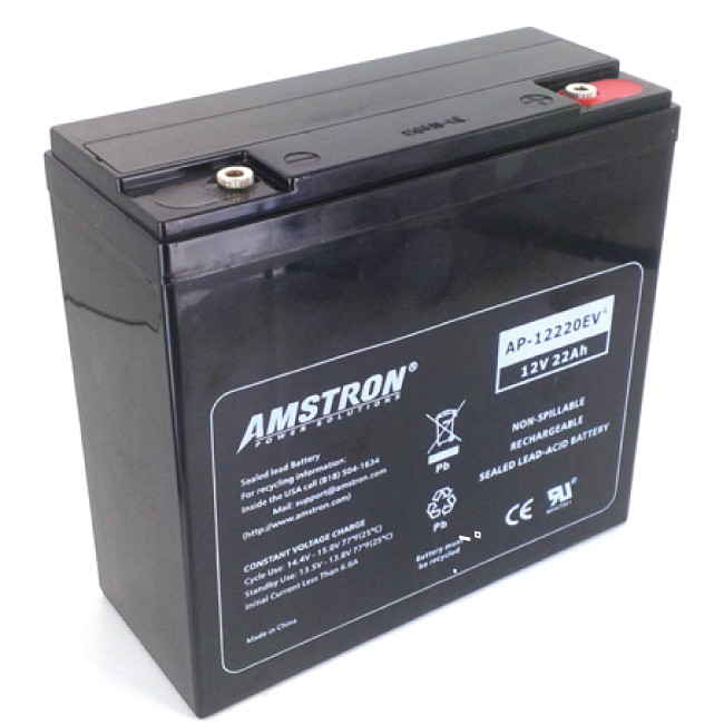 Amstron Ap 12220ev 12v 22ah Sealed Lead Acid Battery R Terminal