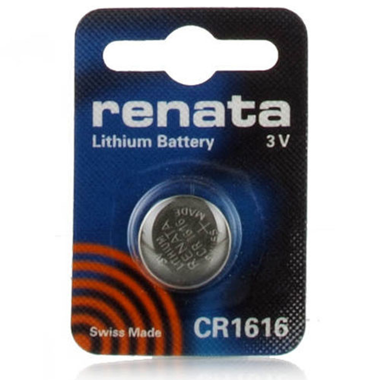 Renata CR1616 3V Lithium Button Cells Battery - Blister Retail