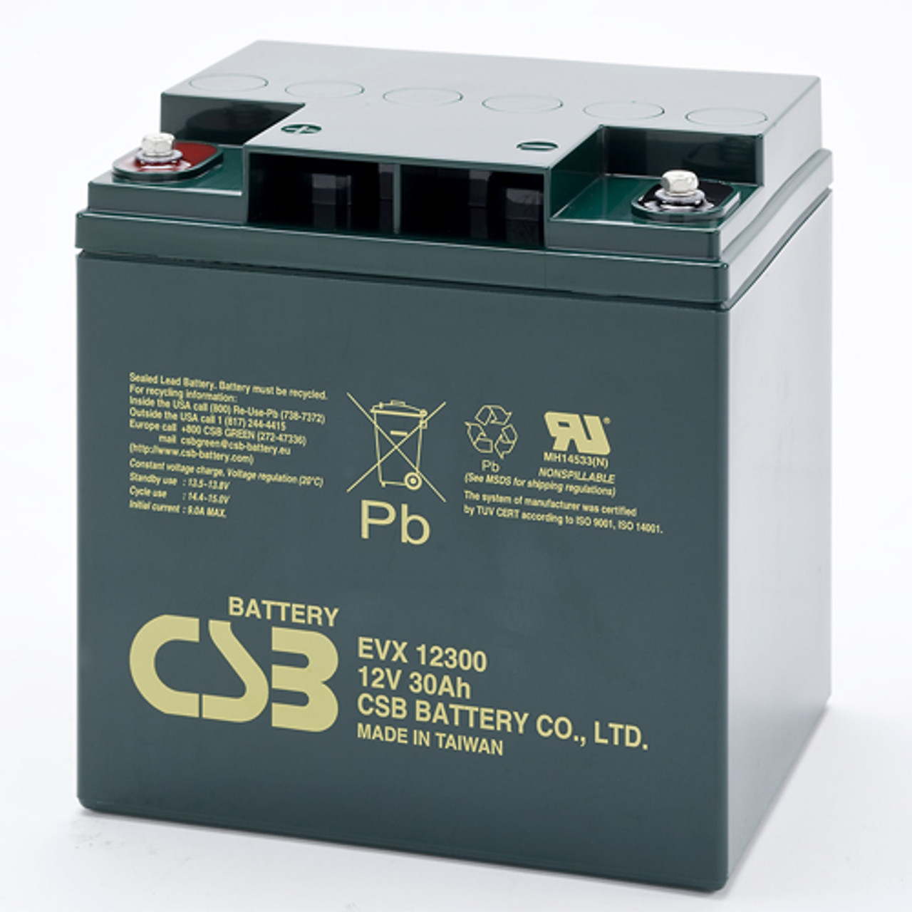 CSB EVX12300 12V 30Ah Deep Cycle AGM Battery