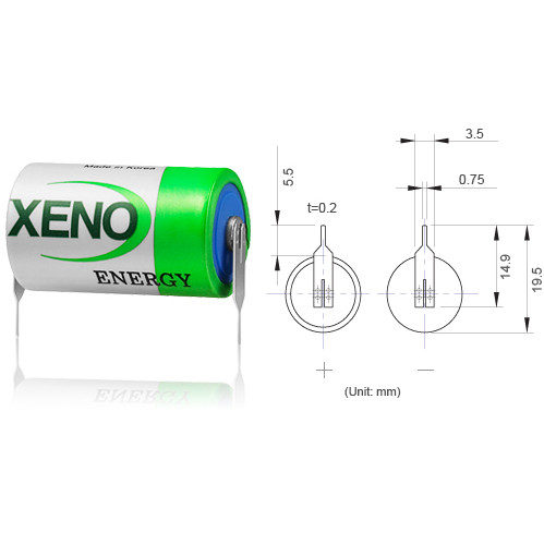 Xeno Energy XL-050F/T2 1/2 AA 3.6V Lithium Battery with 2 PC Pins