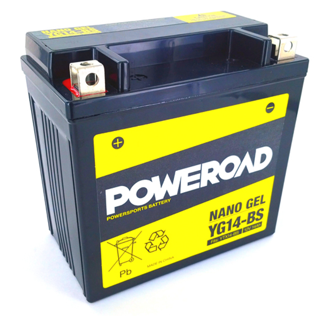 Poweroad Ytx14 Bs Gel Motorcycle Battery