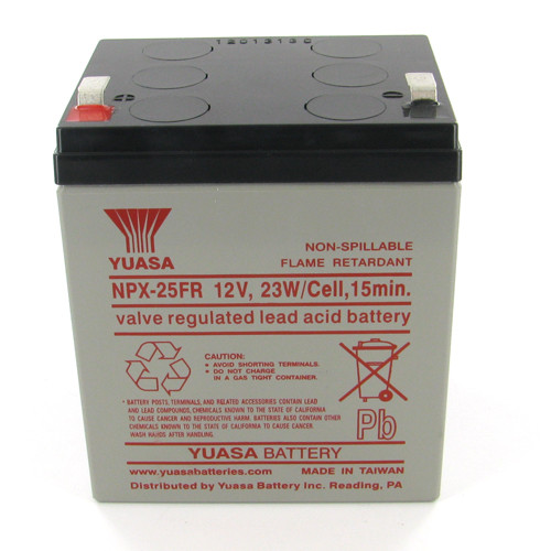 Yuasa NPX-25FR Sealed Lead Acid Battery with F2 Terminal