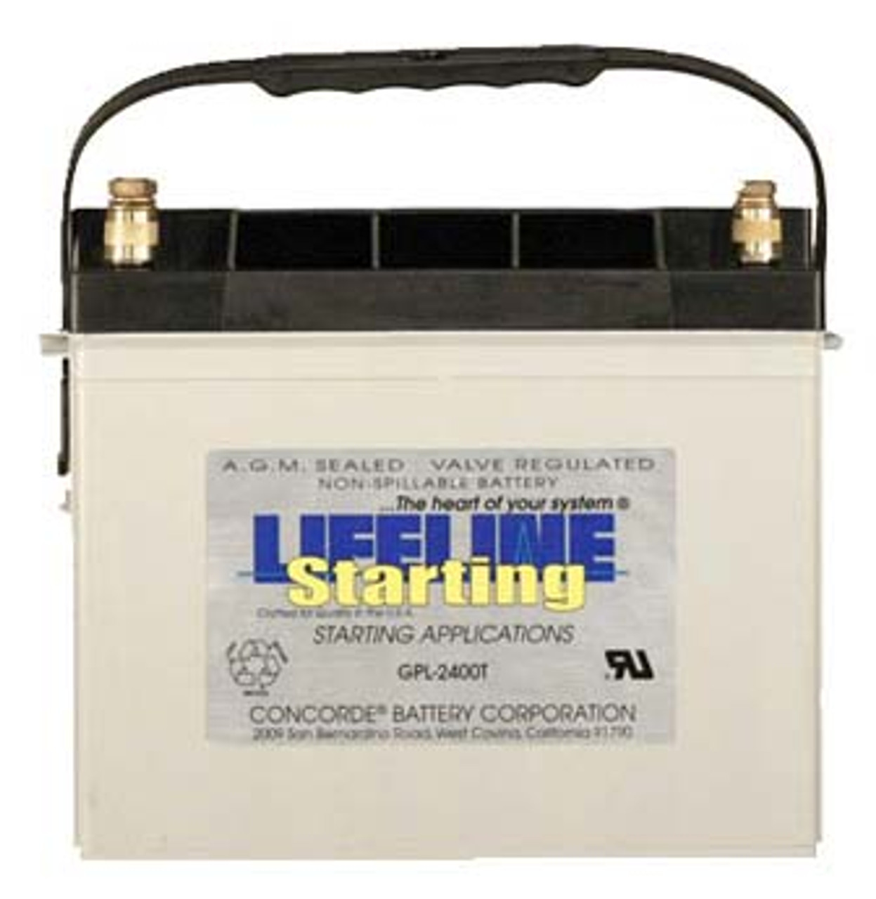 Lifeline AGM GPL-2400T 12V Battery