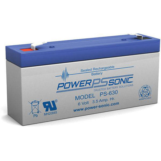 Power-Sonic PS-640 6V/4.5AH Sealed Lead Acid Battery w/ F1 Terminal