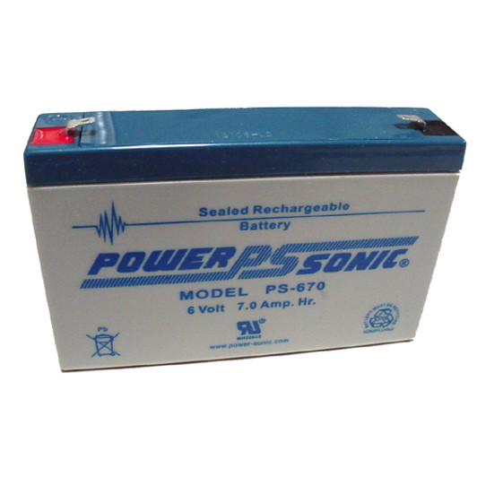 Power-Sonic PS-640 6V/4.5AH Sealed Lead Acid Battery w/ F1 Terminal