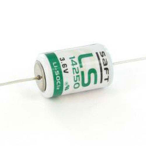 Saft LS 14250-AX - 1/2 AA Primary Lithium Cell with Axial PC Leads