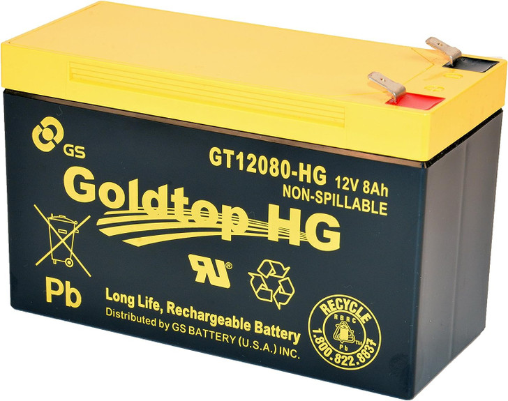 GS-Gold Top GT12080-HG 12V 8Ah F2 Terminal Long Life Battery