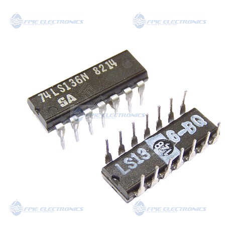 74LS136N XOR Gate 4-Element 2-IN Bipolar IC by Signetics