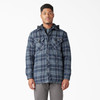 Dickies Fleece Hooded Flannel Shirt Jacket with Hydroshield