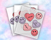 Hearts and Smileys, Ready to Press Transfer, Valentines Day, DTF Transfer