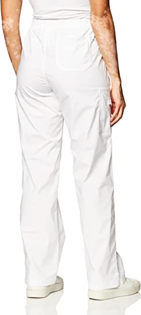 White cargo store work pants