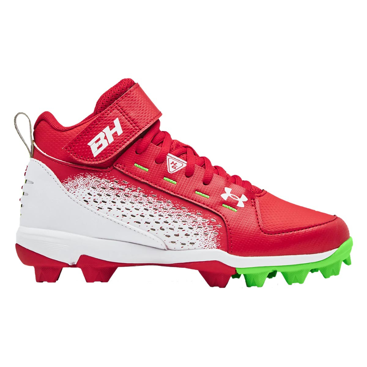 Under Armour Harper 6 Mid Mens White‎ And Red Size 13 Baseball Cleats Under Armour Harper 6 Mid RM Molded Baseball Cleats main image 4