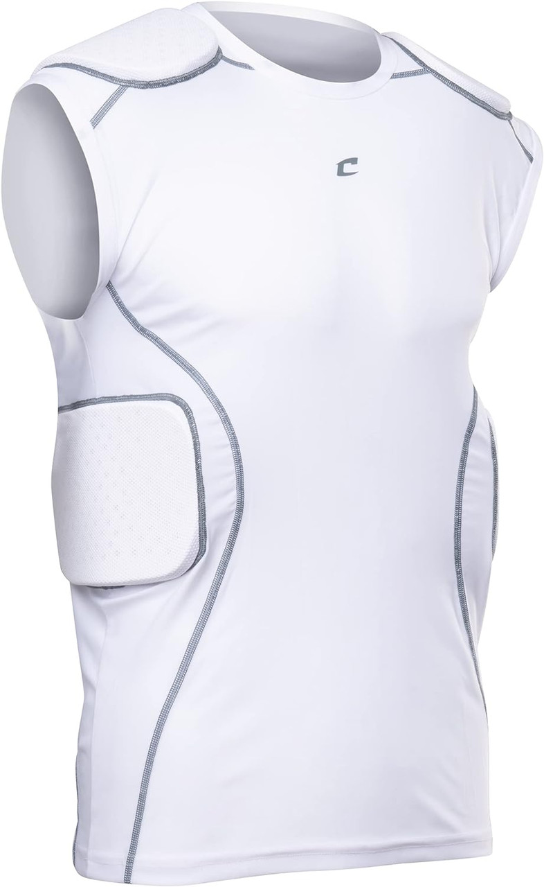 Men Padded Compression Shirt Football Baseball Top