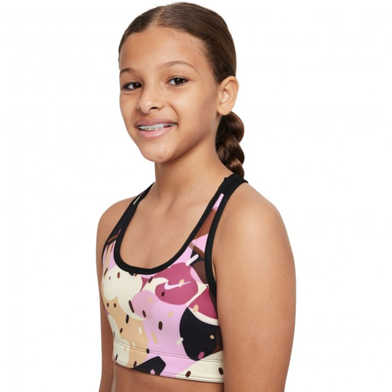 Nike Trophy Big Kids' (Girls') Sports Bra BLACK/BLACK/WHITE