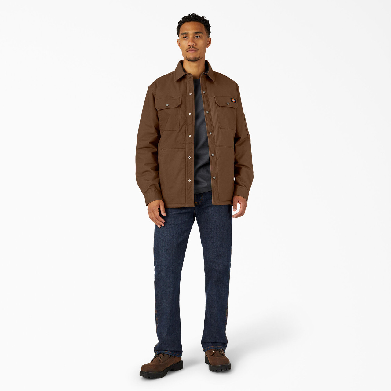 Dickies Heren Fleece Hooded Duck Shirt Jas Met Hydroshield Work Utility Bovenkleding Zwart M 1909836039