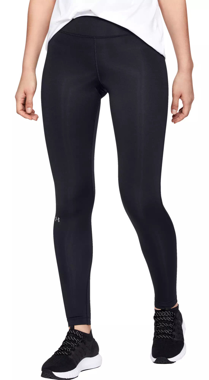 Under Armour Women's HeatGear® Armour Branded Leggings Black / White /  Metallic Silver
