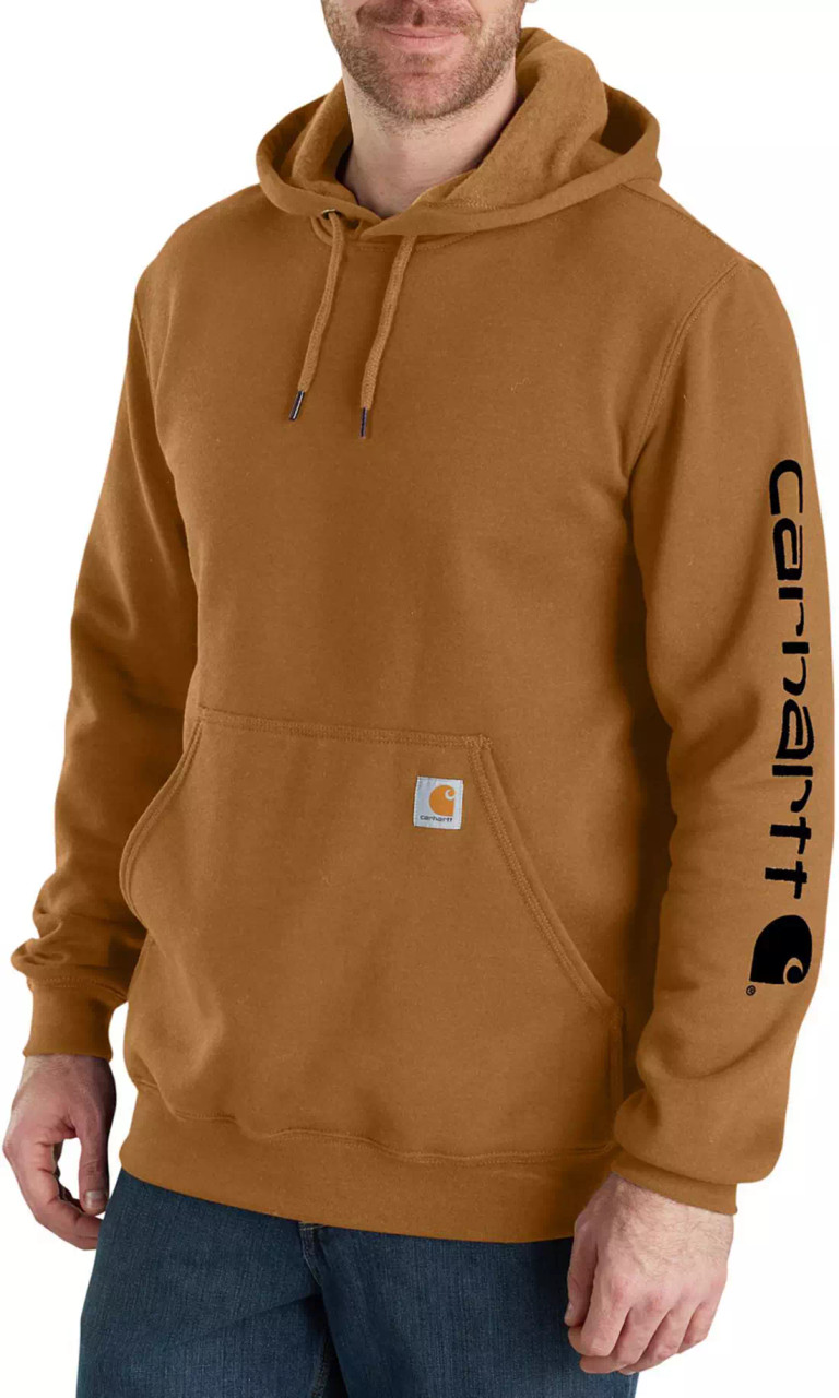 Carhartt Men’s Midweight Pullover Hooded Sweatshirt - Bright Orange