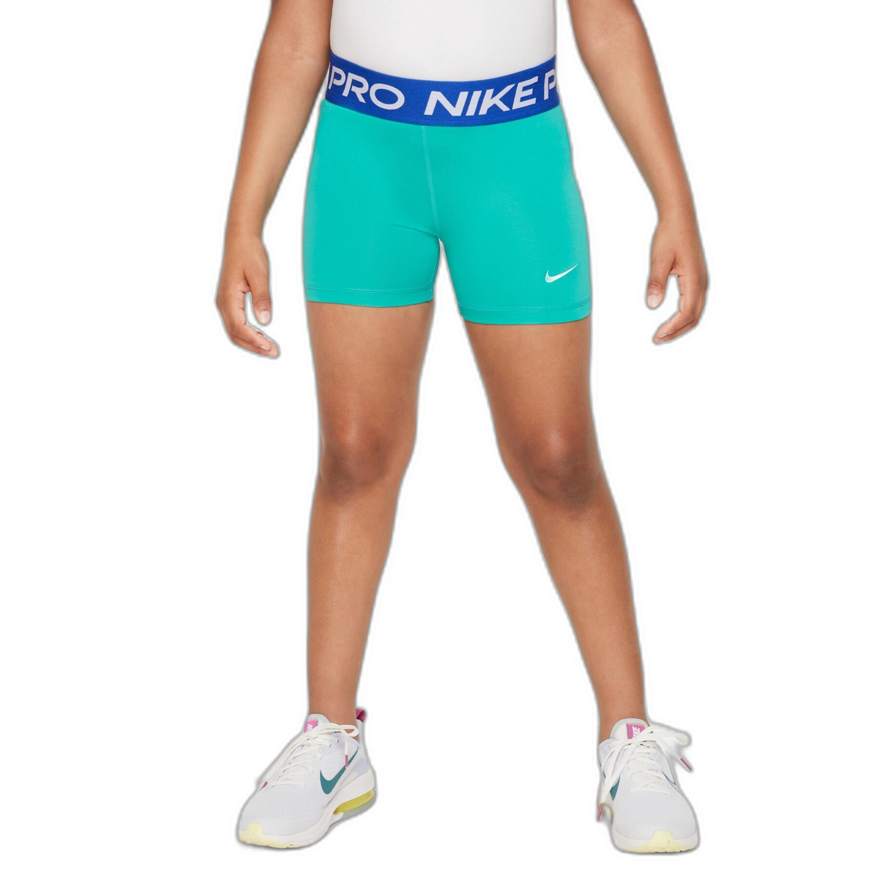 teal nike pro shorts
