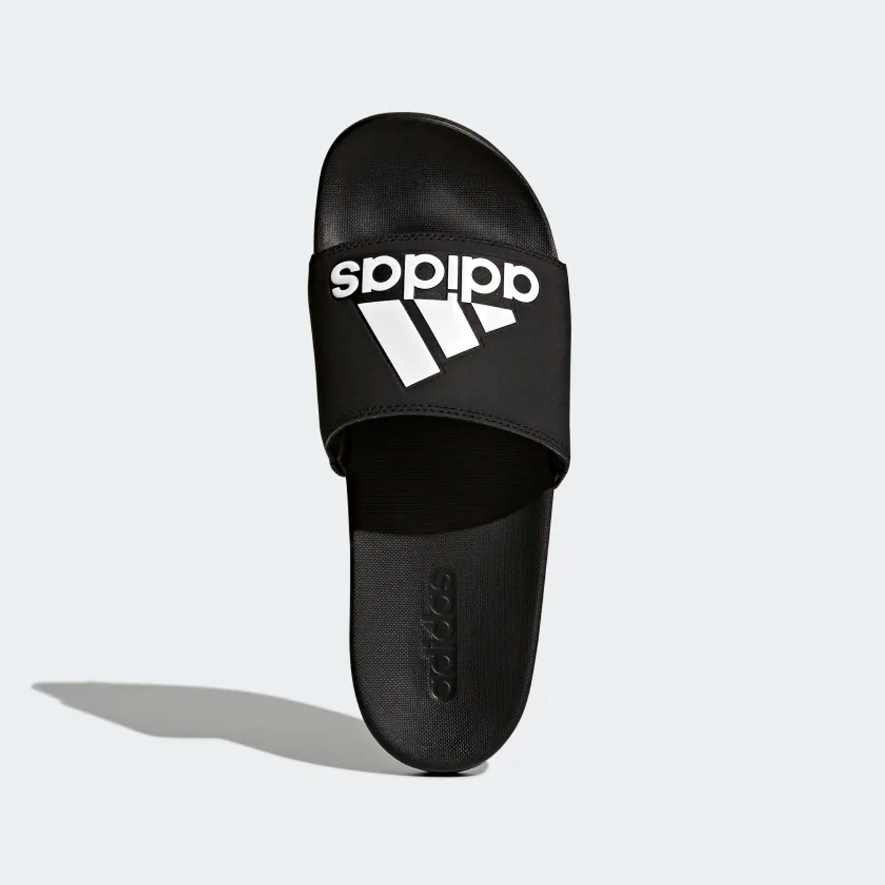 Amazon.com | adidas Men's Adilette Comfort Adjustable Slides, Core  Black/White/Grey, 9 | Sport Sandals & Slides