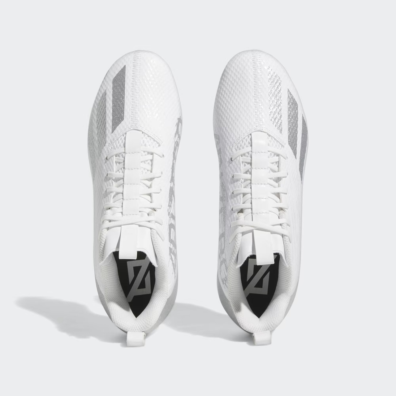 Adidas Adizero Spark Mens Size 13 Molded Football Cleats White Silver GY4521 New Adidas Adizero Spark Pearlized Pack Football Cleats White  main image 4