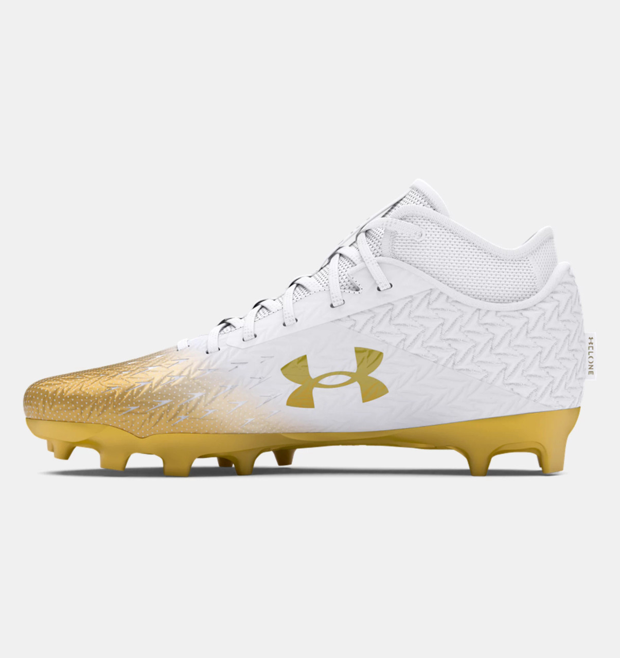 Gold Custom Ua Spotlight Cleats Under Armour Spotlight Clone MC