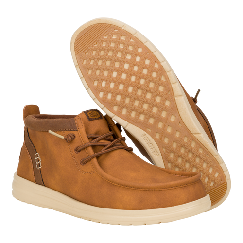 Hey Dude Wally Mid Gripr‎ Warmth Shoes Mens 10 Brown Suede Faux Fur Lined NEW HEYDUDE Wally Mid GripR Warmth Men main image 2