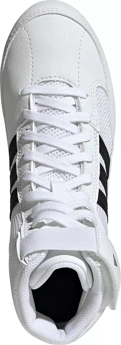 adidas Youth HVC 2 Wrestling Shoes - White/Black 1