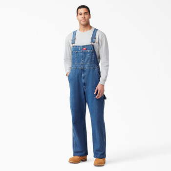 Dickies Men's Washed Denim Bib Overall