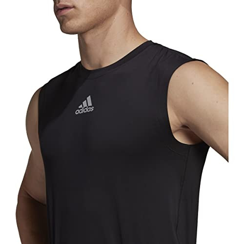 Adidas Men's Tech  fit Sleeveless Fitted Shirt